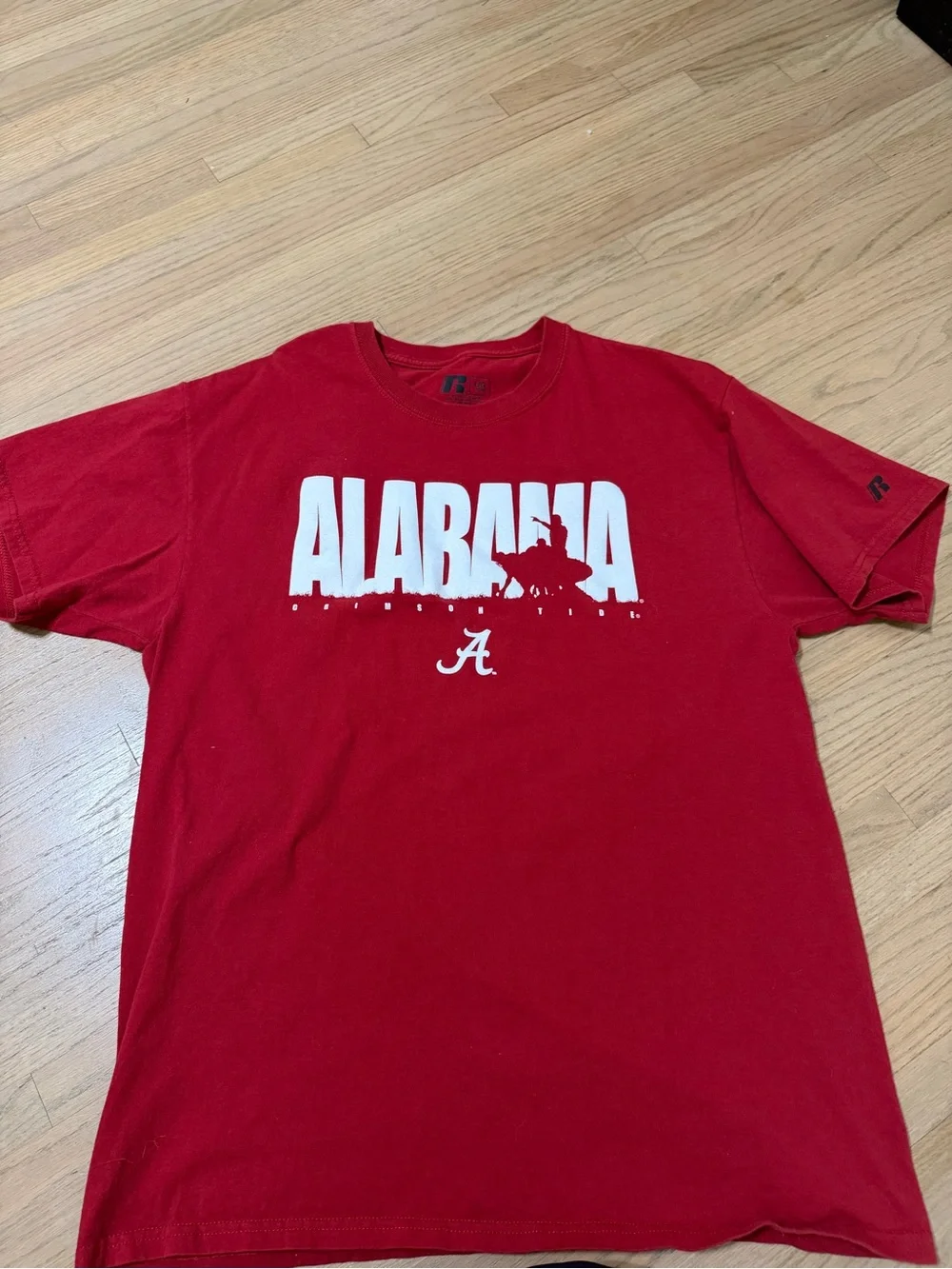 vintage Russell Athletic red Alabama Crimson Tide graphic t-shirt featuring bold